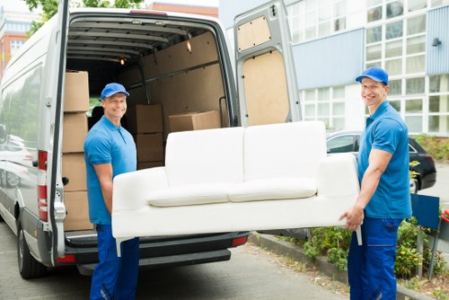 Man with van service helping with a Canary Wharf apartment move