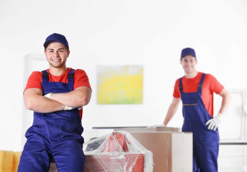 Packing and storage support for a Canary Wharf move