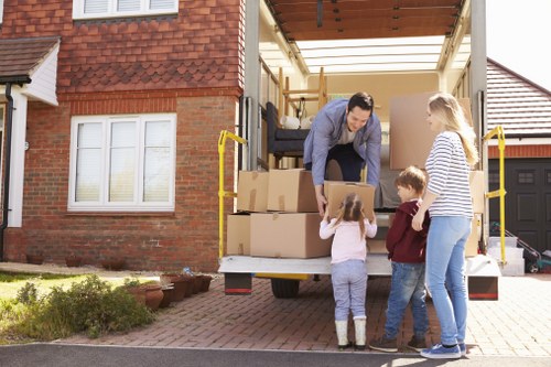 Movers planning a residential relocation in Canary Wharf
