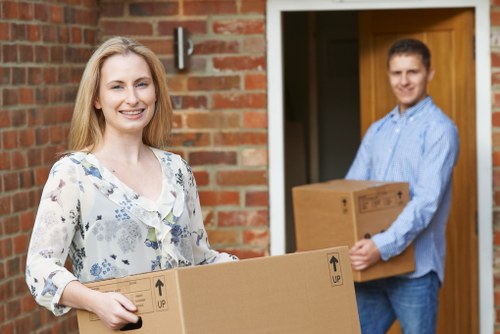 House removal packing and furniture wrapping for a Canary Wharf move
