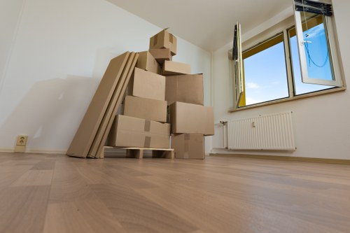 Local removals vehicle serving Canary Wharf and nearby Docklands areas