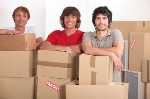 Local movers handling commercial relocation near Canary Wharf towers