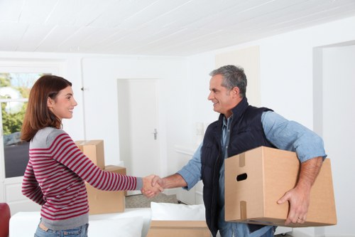 Supervised removal work with clear pathways and safe lifting practices