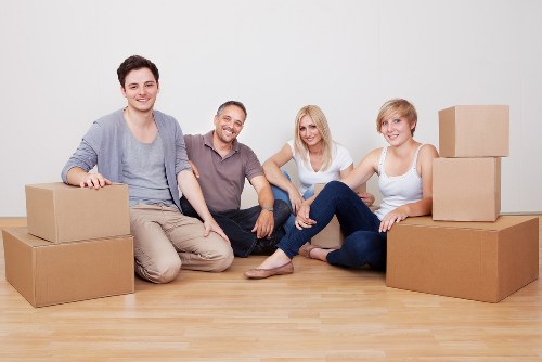 Packing and loading assistance for a Canary Wharf removal van