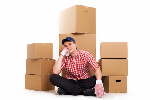 Packing and furniture protection for a Canary Wharf move