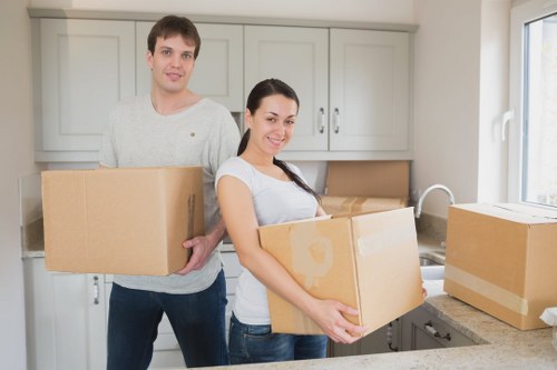A moving truck service arranged for a Canary Wharf property move